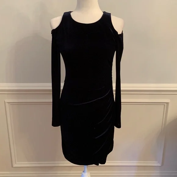 Aqua | Dresses | Aqua Long Sleeve Dark Blue Velvet Dress Size Large | Poshmark Aqua | Dresses | Aqua Long Sleeve Dark Blue Velvet Dress Size Large | Poshmark